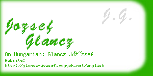 jozsef glancz business card
